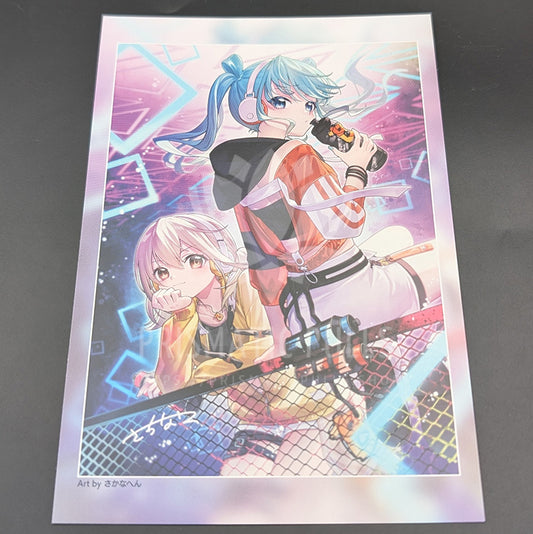 Project SEKAI - Postcard - Kohane Azusawa & Miku Hatsune [Vivid BAD SQUAD ver.] (Creators Festa 2024)