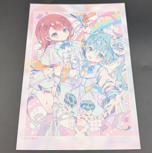 Project SEKAI - Postcard - Minori Hanasato & Miku Hatsune [MORE MORE JUMP! ver.] (Creators Festa 2024)