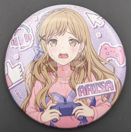 BanG Dream! × Village Vanguard - Can Badge - Arisa Ichigaya (Game Party! ver.)