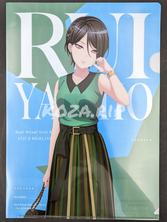 BanG Dream! × Fuji-Q 2022 - A4 Clearfile - Rui Yashio