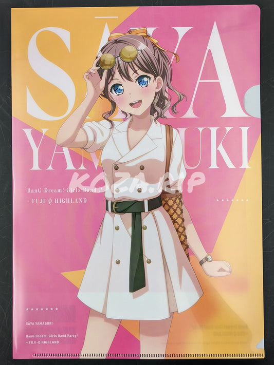 BanG Dream! × Fuji-Q 2022 - A4 Clearfile - Saya Yamabuki