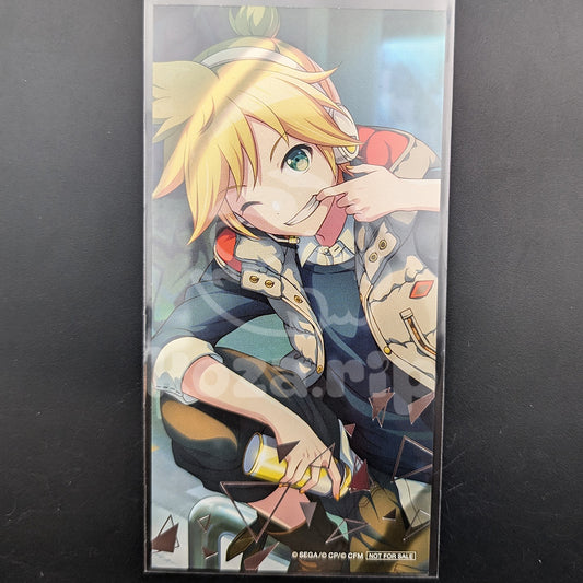Project SEKAI - Animate Summer Fair 2022 - Illustration Card - Len Kagamine (Vivid Bad SQUAD ver.)